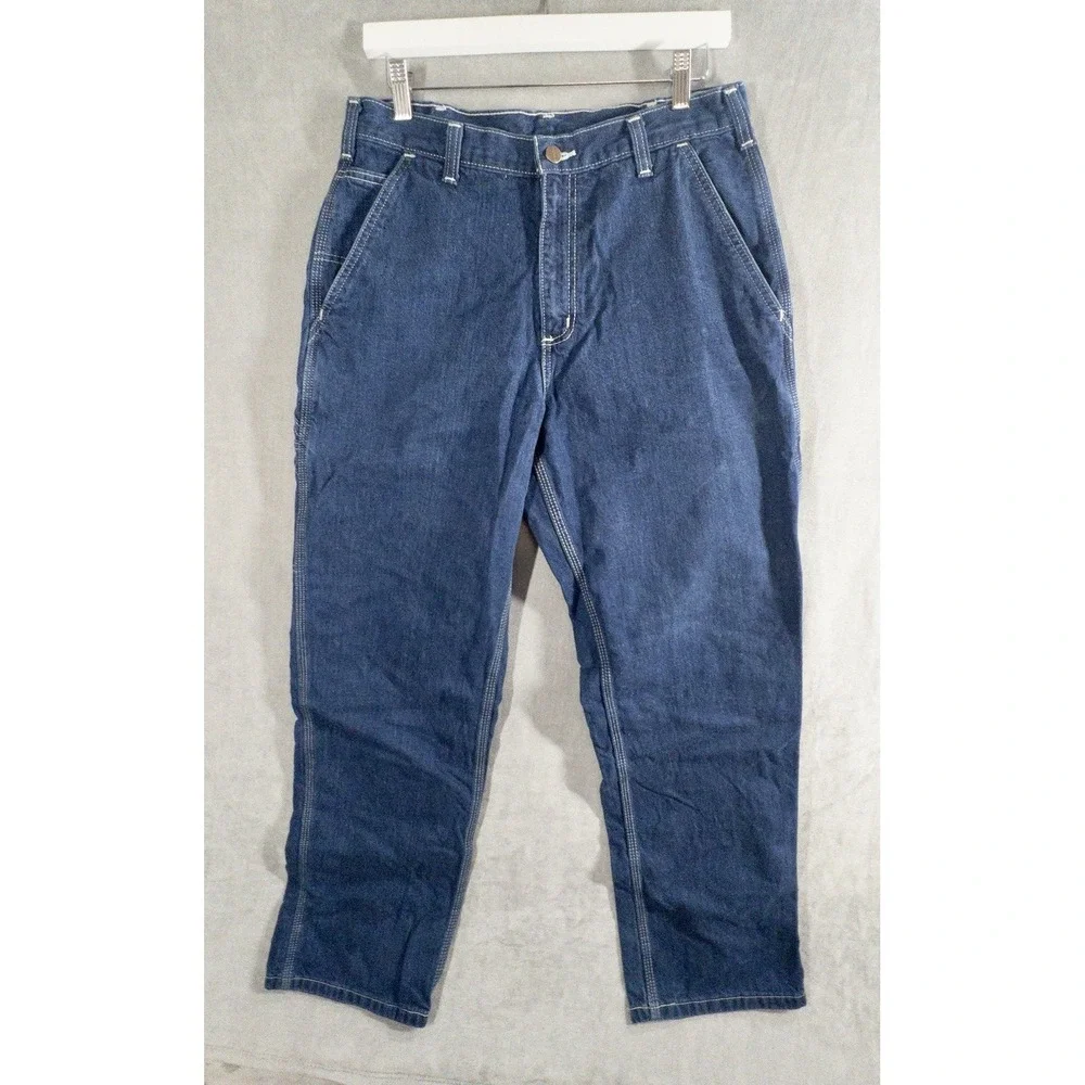 Carhartt 382-83 Denim Carpenter Pants‎ 32x32 Triple Stitched Dungaree Workwear